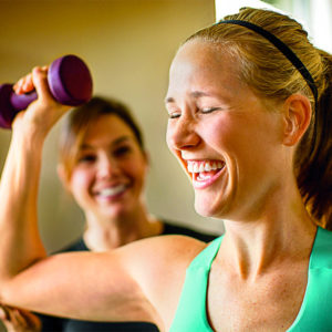 Women Exercising with Light Weights